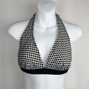 Isaac Mizrahi Houndstooth Bikini Halter Top